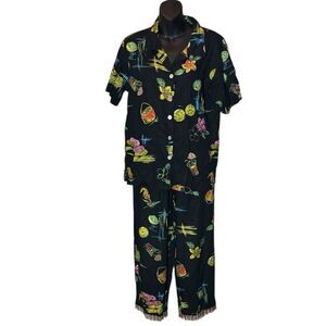 Paradiso vintage beaded vacation travel matching set colorful tropical resort